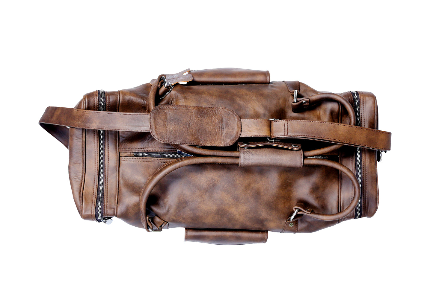Taurus88 Cow Leather black Duffle Bag