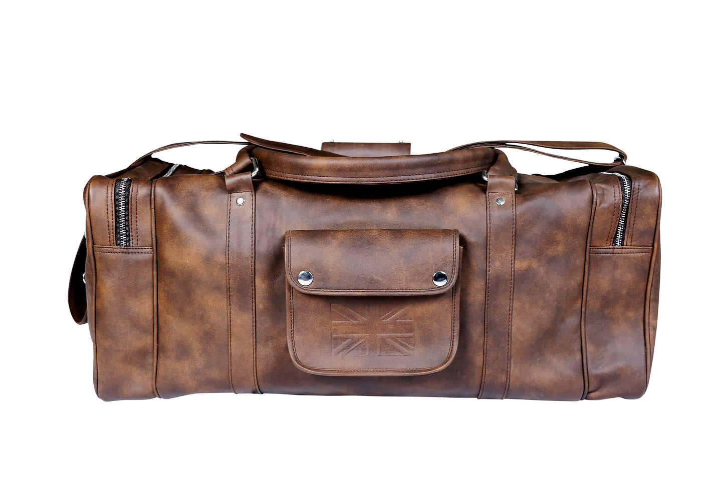 Taurus88 Cow Leather black Duffle Bag
