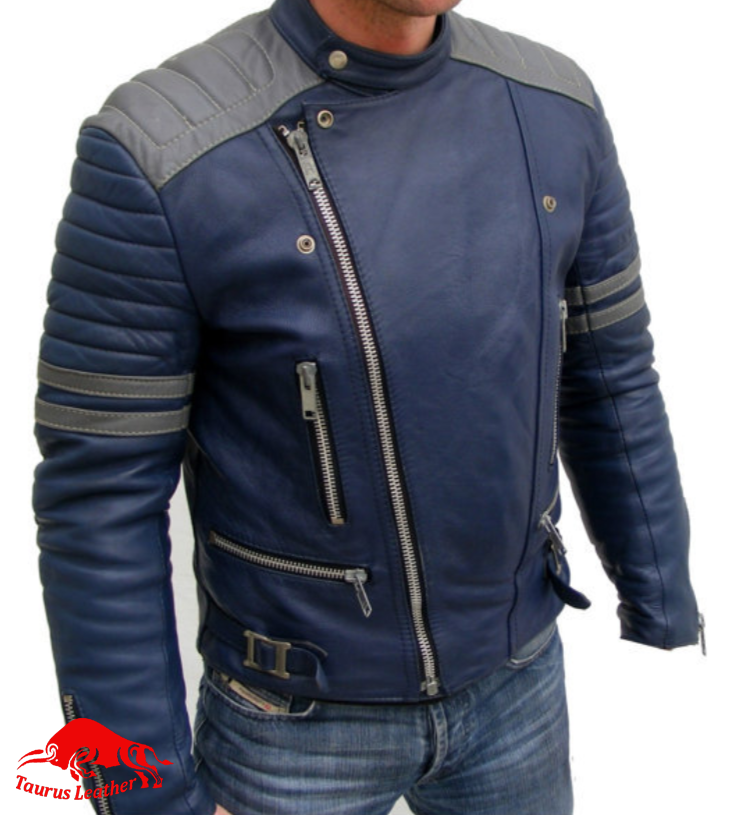 Taurus88 Blue Jacket With Grey contrast